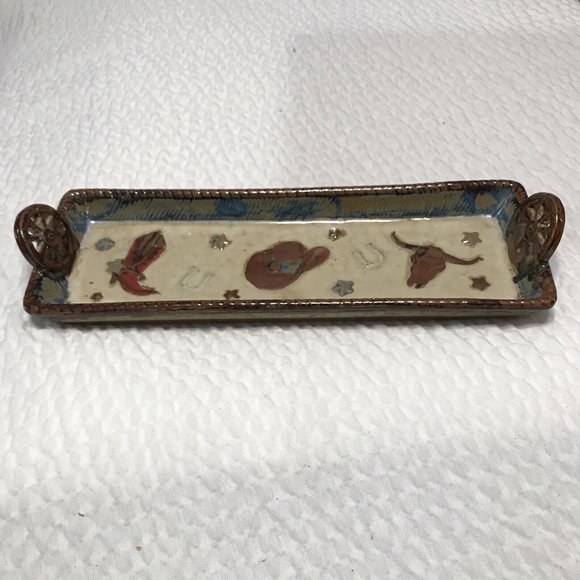 Canyon Ranch Collection  14x4-1/2” Rectangular Cracker Tray - Picture 2 of 7